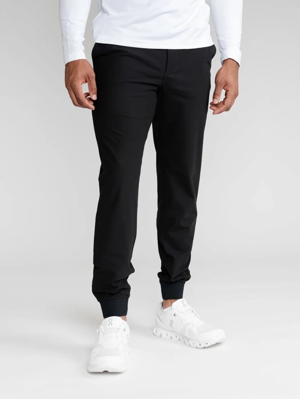 Rhoback Delta Performance Jogger Pants Mens Medium Black Golf Tennis Athleisure